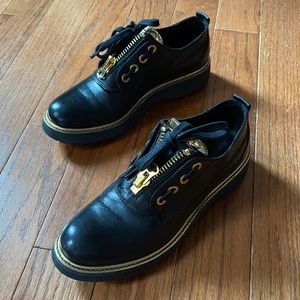 Geox Black and Gold Oxfords “Asheely”